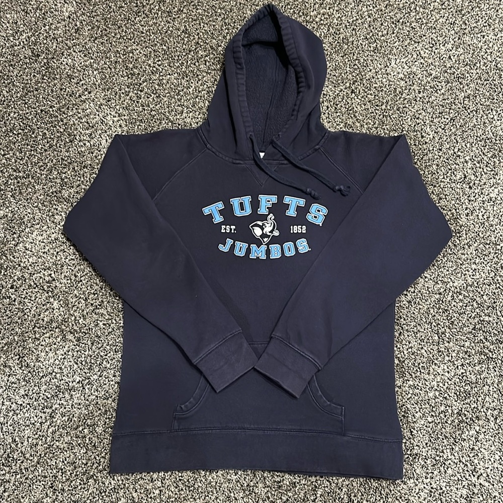 Champion Navy Pullover Hoodie with Tufts Jumbos Graphic